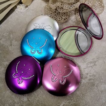 ДАМСКО ОГЛЕДАЛЦЕ В ЛУКСОЗНА ОПАКОВКА  - ДИАМАНТЕНИ КРИЛЕ