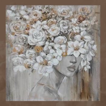 Картина Жена  и цветя