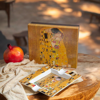 ПОРЦЕЛАНОВ ПЕПЕЛНИК - ЦЕЛУВКАТА НА ГУСТАВ КЛИМТ