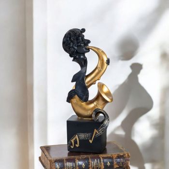 АРТ ФИГУРА САКСОФОНИСТ - НОТИ И ПЕТОЛИНИЯ