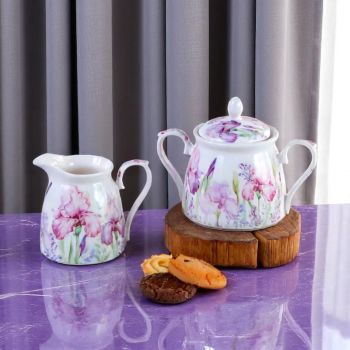 КОМПЛЕКТ ОТ ЗАХАРНИЦА И КАНИЧКА ЗА МЛЯКО - ПРИЯТЕЛСТВОТО НА ИРИСА