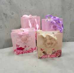 ПОДАРЪЧНА ТОРБИЧКА 15см*14см / 4 варианта / - КОРОНА И ЦВЕТЯ