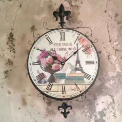 СТЕНЕН МЕТАЛЕН ЧАСОВНИК 55см - ТАЙНИТЕ НА ВРЕМЕТО