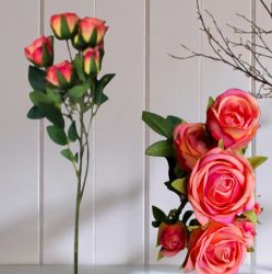 ИЗКУСТВЕН СТРЪК ЧАЕНА РОЗА - ЛИСТЧЕ НЕЖНОСТ