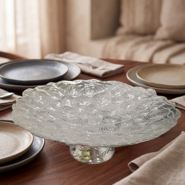 СТЪКЛЕНА ФРУКТИЕРА  / КУПА НА СТОЛЧЕ - СТЪКЛО ОБЛЕЧЕНО В ЦВЯТ