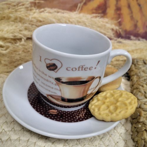 СЕРВИЗ ЗА КАФЕ ЗА ДВАМА - 2 ЧАШИ И 2 ЧИНИЙКИ