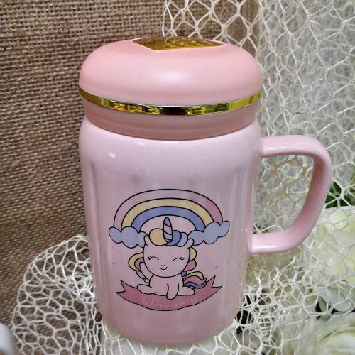 ЧАША С КАПАЧЕ НА ВИНТ - ЕДНОРОГ