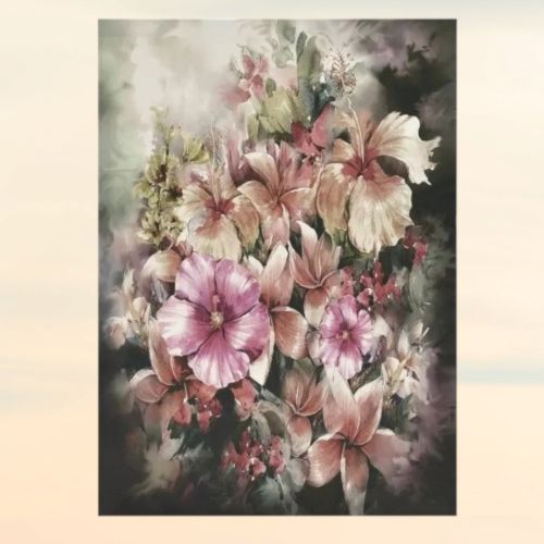 Картина - Арт  цветя 50х70 см