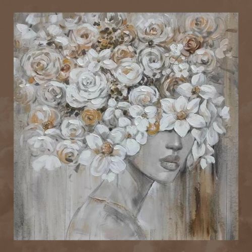 Картина Жена  и цветя