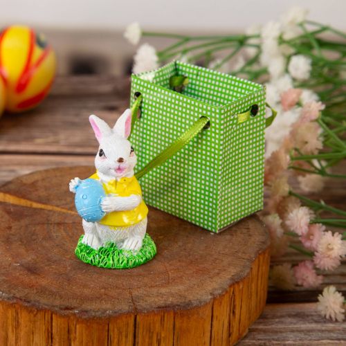 МАЛКА ФИГУРКА ЗАЙЧЕ В ПОДАРЪЧНА ТОРБИЧКА