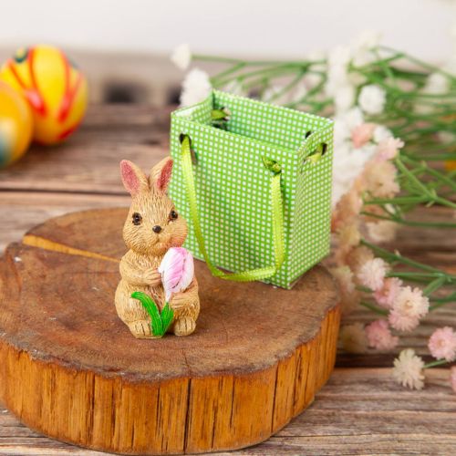 МАЛКА ФИГУРКА ЗАЙЧЕ В ПОДАРЪЧНА ТОРБИЧКА