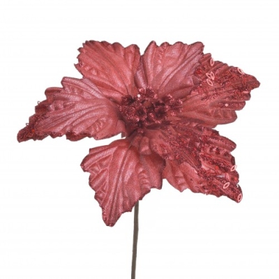 СТРЪК КОЛЕДНА ЗВЕЗДА ЦВЯТ РОЗОВА МАРСАЛА 