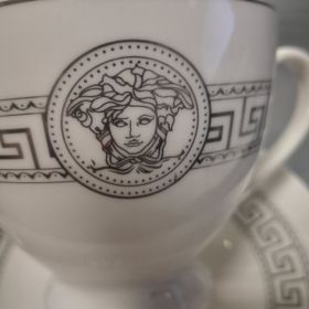 СЕРВИЗ ЗА КАФЕ И ЧАЙ / 6 ЧАШИ+6 ЧИНИЙКИ / - СРЕБЪРЕН РИМ