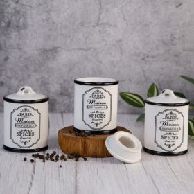 КОМПЛЕКТ КУХНЕНСКИ БУРКАНИ 3 БРОЯ - ПАРИЖКИ РЕТРО ШИК