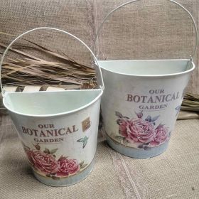 КОМПЛЕКТ ОТ 2 броя МЕТАЛНИ КАШПИ - БОТАНИЧЕСКА ГРАДИНА