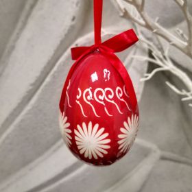 ВИСЯЩО ДЕКОРАТИВНО ЯЙЦЕ С ВЕЛИКДЕНСКИ ДЕКОР 10см