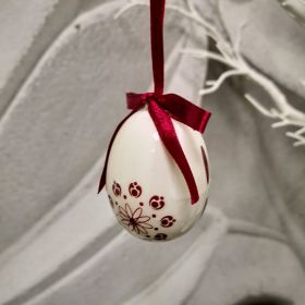 ВИСЯЩО ДЕКОРАТИВНО ЯЙЦЕ С ВЕЛИКДЕНСКИ ДЕКОР 6см