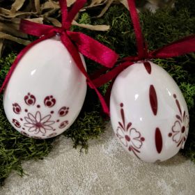 ВИСЯЩО ДЕКОРАТИВНО ЯЙЦЕ С ВЕЛИКДЕНСКИ ДЕКОР 6см