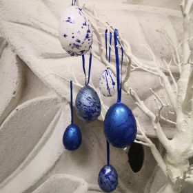 КОМПЛЕКТ 6 БРОЯ ВИСЯЩИ ДЕКОРАТИВНИ ЯЙЦА В КУТИЯ