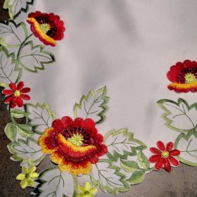 КАРЕ / РЪНЪР С БРОДЕРИЯ  40см*180см - МАКОВЕ ПОЛЮШВАТ КАМБАНКИ