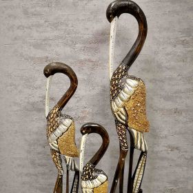 ДЪРВЕНА ФИГУРА ЧАПЛА  /малка/ 60см - ЕКЗОТИКА И ДЪРВО