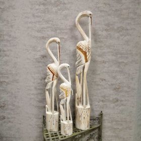 ДЪРВЕНА ФИГУРА ЧАПЛА /голяма/ 100см - ЕКЗОТИКА И ДЪРВО