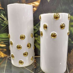 ПОРЦЕЛАНОВА ВАЗА - ЗЛАТЕН РЕЛЕФ