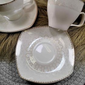 ЛУКСОЗЕН СЕРВИЗ ЗА КАФЕ 2 чаши + 2 чинийки - ЛУКС И НЕЖНОСТ
