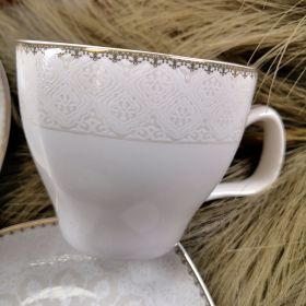 ЛУКСОЗЕН СЕРВИЗ ЗА КАФЕ 2 чаши + 2 чинийки - ЛУКС И НЕЖНОСТ