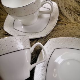 ЛУКСОЗЕН СЕРВИЗ ЗА КАФЕ 2 чаши + 2 чинийки - ЛУКС И НЕЖНОСТ