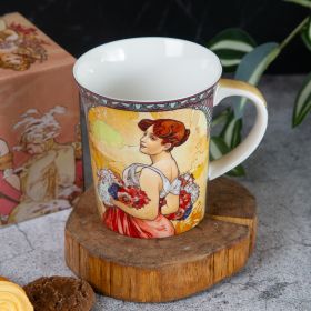 ЧАША В ПОДАРЪЧНА КУТИЯ - СЕЗОНИТЕ НА АЛФОНС МУХА / ЛЯТО /