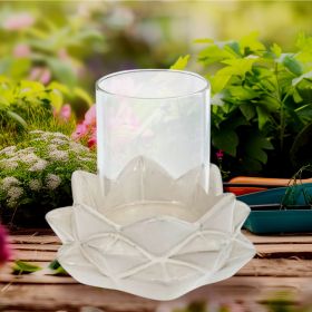 СВЕЩНИК ЛОТОС - КЕРАМИКА В БЯЛО