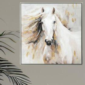 КАРТИНА КОНСКА ГЛАВА 80см*80см - СВОБОДАТА НА ВЯТЪРА