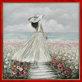 Картина Жена и градинска пътека