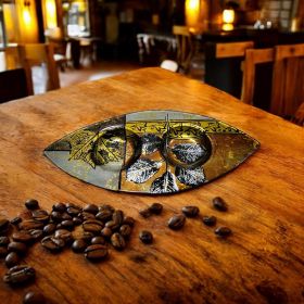 СТЪКЛЕН СВЕЩНИК С БРУКАТ - СТЪКЛЕНА ФЕЕРИЯ