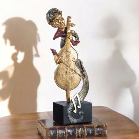 АРТ ФИГУРА ВИОЛОНЧЕЛИСТ - НОТИ И ПЕТОЛИНИЯ