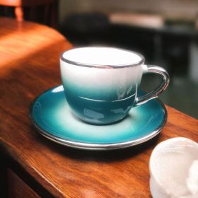 СЕРВИЗ ЗА КАФЕ / 6 чаши + 6 чинийки / - ПРОЛЕТНИ ТРЕПЕТИ В ЦВЕТОВЕ