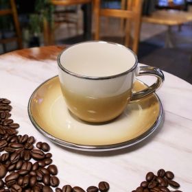 СЕРВИЗ ЗА КАФЕ / 6 чаши +6 чинийки / - ПРОЛЕТНИ ТРЕПЕТИ В ЦВЕТОВЕ