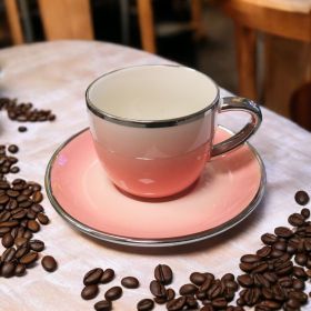 СЕРВИЗ ЗА КАФЕ / 6 чаши +6 чинийки / - ПРОЛЕТНИ ТРЕПЕТИ В ЦВЕТОВЕ