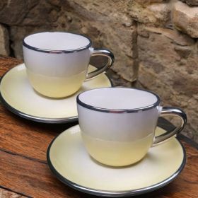 СЕРВИЗ ЗА КАФЕ / 6 чаши +6 чинийки / - ПРОЛЕТНИ ТРЕПЕТИ В ЦВЕТОВЕ