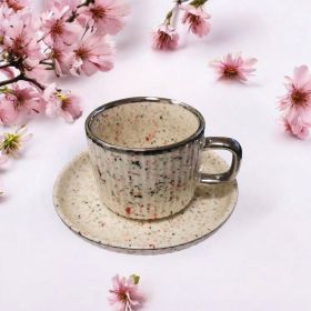 СЕРВИЗ ЗА КАФЕ / 6 чаши +6 чинийки / - ПРОЛЕТНИ ТРЕПТЕНИЯ В ЦВЕТОВЕ