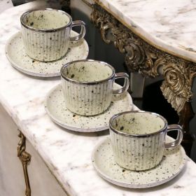 СЕРВИЗ ЗА КАФЕ / 6 чаши +6 чинийки / - ПРОЛЕТНИ ТРЕПТЕНИЯ В ЦВЕТОВЕ