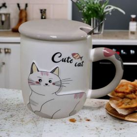 ЧАША С ЛЪЖИЧКА И КАПАЧЕ - МЯУ, ОПАШАТО КОТЕ