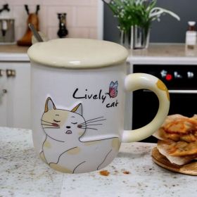 ЧАША С ЛЪЖИЧКА И КАПАЧЕ - МЯУ, ОПАШАТО КОТЕ