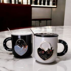 КОМПЛЕКТ ОТ 2 броя ЧАШИ С ЛЪЖИЧКА И КАПАЧЕ - КАТИНАР НА ЛЮБОВТА