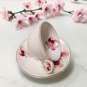 СЕРВИЗ ЗА КАФЕ / 6 чаши +6 чинийки / - МЕЧТАНА ОРХИДЕЯ