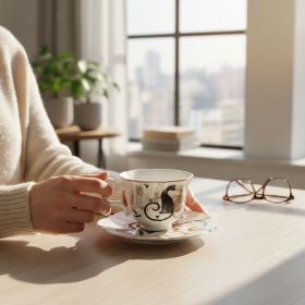 КОМПЛЕКТ ОТ 2 ЧАШИ И 2 ЧИНИЙКИ - ЧЕРНА КОТКА, БЯЛ КОТАРАК