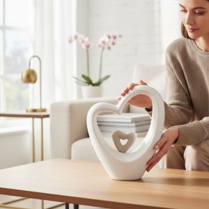 НАСТОЛНА ДЕКОРАЦИЯ ДВЕ СЪРЦА В ЕДНО - СЛЕДИ ПО ПЯСЪКА