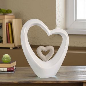 НАСТОЛНА ДЕКОРАЦИЯ ДВЕ СЪРЦА В ЕДНО - СЛЕДИ ПО ПЯСЪКА