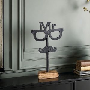 АРТ СТАТУЕТКА ДЪРВО И МЕТАЛ "МИСТЪР" - ГОСПОДАР НА ВРЕМЕТО 